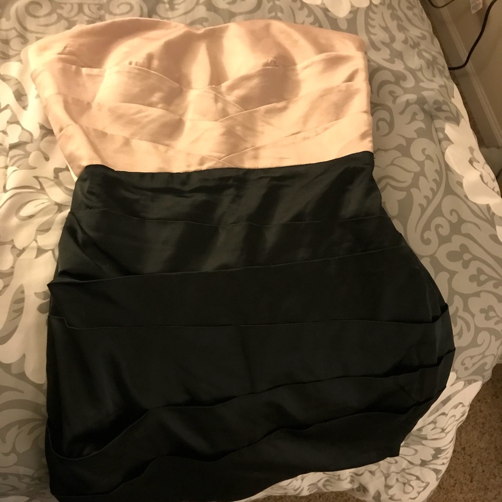 Pink and black dress